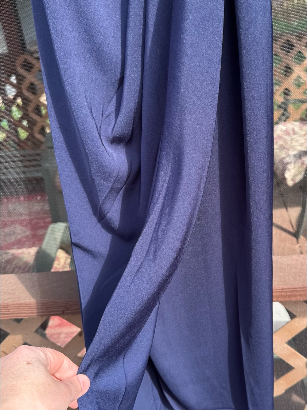 NEW SHONA JOY Draped Halter Tulip DRESS Size 8 $280 Navy NORDSTROM - Picture 4 of 6